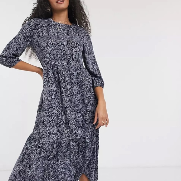 ASOS - New Look Tiered Smocked Midi Dress - Picture 4 of 16